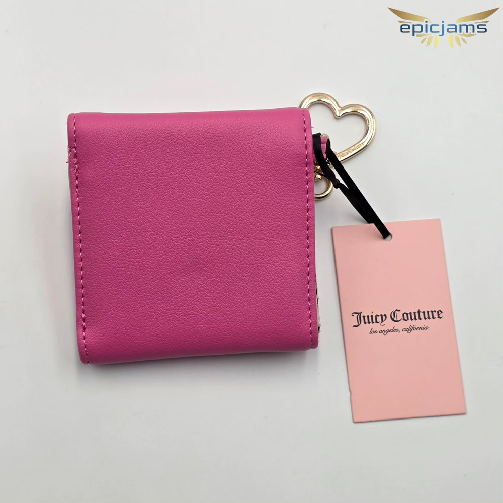 Juicy Couture Color full Love Mini Envelope Flap Wallet - Juicy Pink New - Picture 2 of 7